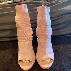 Christian Louboutin Light pink size 8.5 cut little small in good condition